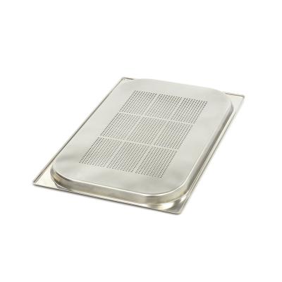 Gastroška 1/1 GN - perforovaná - hloubka 2 cm - 53 x 32,5 cm - nerezová ocel | MAXIMA 09367600