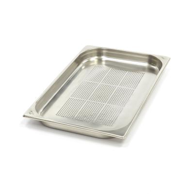 MAXIMA 09367601 | Gastronádoba 1/1 GN - perforovaná - hloubka 4 cm - 53 x 32,5 cm - nerezová ocel