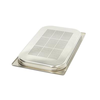 Gastroška 1/1 GN - perforovaná - hloubka 4 cm - 53 x 32,5 cm - nerezová ocel | MAXIMA 09367601