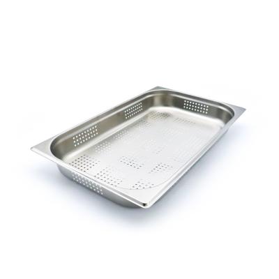 MAXIMA 09367602 | Gastronádoba 1/1 GN - perforovaná - hloubka 6,5 cm - 53 x 32,5 cm - nerezová ocel