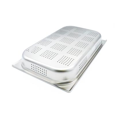 MAXIMA 09367602 | Gastronádoba 1/1 GN - perforovaná - hloubka 6,5 cm - 53 x 32,5 cm - nerezová ocel