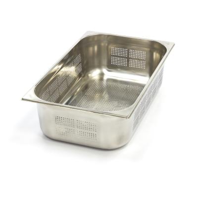 Gastroška 1/1 GN - perforovaná - hloubka 15 cm - 53 x 32,5 cm - nerezová ocel | MAXIMA 09367604