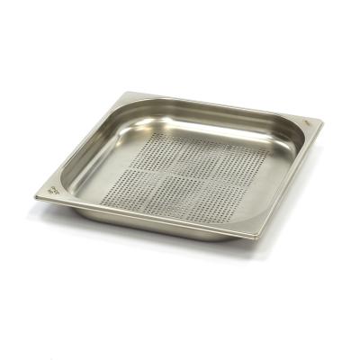 MAXIMA 09367669 | Gastronádoba 2/3 GN - perforovaná - hloubka 4 cm - 32,5 x 35,4 cm - nerezová ocel