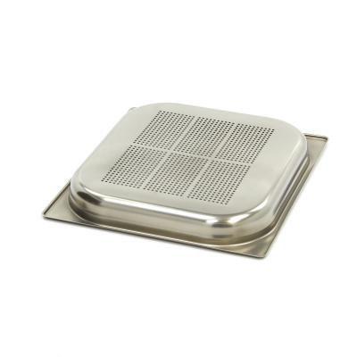 Gastroška 2/3 GN - perforovaná - hloubka 4 cm - 32,5 x 35,4 cm - nerezová ocel | MAXIMA 09367669