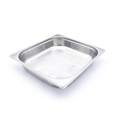 MAXIMA 09367670 | Gastronádoba 2/3 GN - perforovaná - hloubka 6,5 cm - 32,5 x 35,4 cm - nerezová ocel