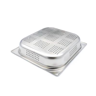 MAXIMA 09367670 | Gastronádoba 2/3 GN - perforovaná - hloubka 6,5 cm - 32,5 x 35,4 cm - nerezová ocel