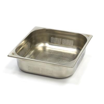 MAXIMA 09367671 | Gastronádoba 2/3 GN - perforovaná - hloubka 10 cm - 32,5 x 35,4 cm - nerezová ocel