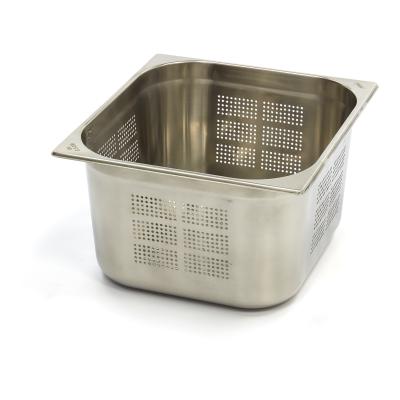 Gastroška 2/3 GN - perforovaná - hloubka 20 cm - 32,5 x 35,4 cm - nerezová ocel | MAXIMA 09367673