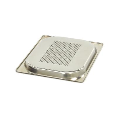 MAXIMA 09367609 | Gastronádoba 1/2 GN děrovaná - hloubka 2 cm - 32,5 x 26,5 cm - nerezová ocel