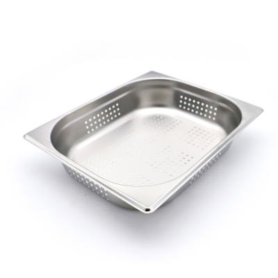 Gastroška 1/2 GN - perforovaná - hloubka 6,5 cm - 32,5 x 26,5 cm - nerezová ocel | MAXIMA 09367611