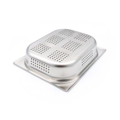 Gastroška 1/2 GN - perforovaná - hloubka 6,5 cm - 32,5 x 26,5 cm - nerezová ocel | MAXIMA 09367611