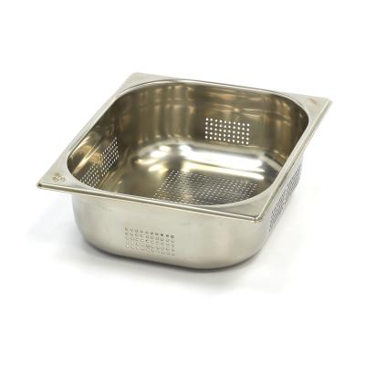 Gastroška 1/2 GN - perforovaná - hloubka 10 cm - 32,5 x 26,5 cm - nerezová ocel | MAXIMA 09367612