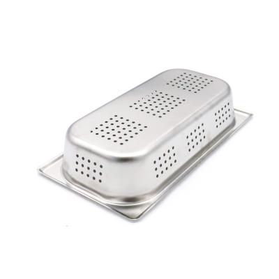 Gastroška 1/3 GN - perforovaná - hloubka 6,5 cm - 32,5 x 17,6 cm - nerezová ocel | MAXIMA 09367620
