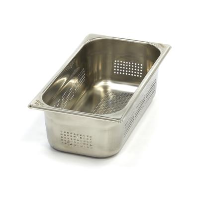 Gastroška 1/3 GN - perforovaná - hloubka 10 cm - 32,5 x 17,6 cm - nerezová ocel | MAXIMA 09367621