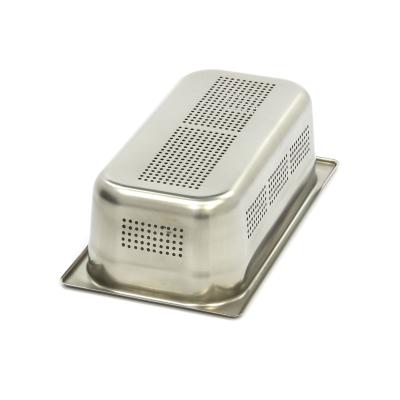 MAXIMA 09367621 | Gastronádoba 1/3 GN - perforovaná - hloubka 10 cm - 32,5 x 17,6 cm - nerezová ocel