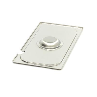 Gastroška s víkem 1/3 GN - s prohlubní - nerezová ocel | MAXIMA 09367772