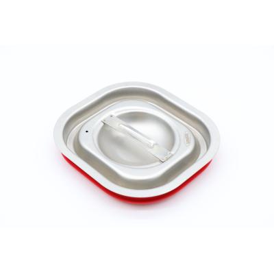 Gastroška s víkem 1/6 GN - vzduchotěsné těsnění - nerezová ocel | MAXIMA 09367795