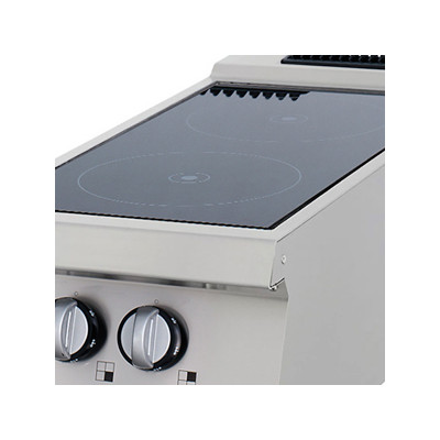 Maxima Infračervený sporák pro vysoké zatížení - 2 hořáky - elektrický - dvojitá jednotka - hloubka 70 cm |  09398205