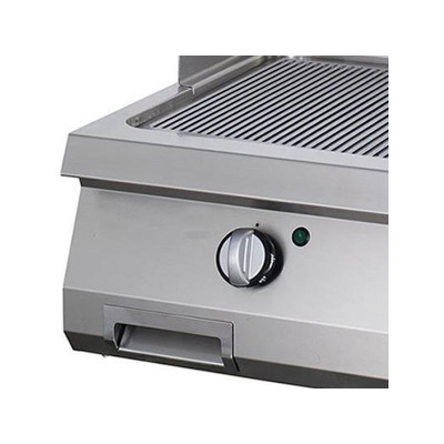 Maxima Chromovaná drážkovaná grilovací deska pro vysoké zatížení - elektrická - dvojitá jednotka - hloubka 70 cm |  09395055