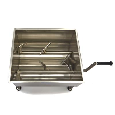 míchačka masa (klobás) 40 l - ruční - dvojitá náprava - 30 kg masa | MAXIMA 09368001