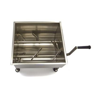 míchačka masa (klobás) 30 l - ruční - dvojitá náprava - 25 kg masa | MAXIMA 09368000