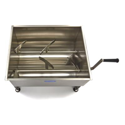 míchačka masa (klobás) 50 l - ruční - dvojitá náprava - 37,5 kg masa | MAXIMA 09368002