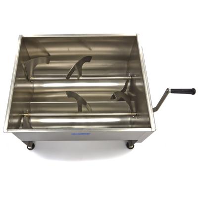 míchačka masa (klobás) 60 l - ruční - dvojitá náprava - 45 kg masa | MAXIMA 09368003