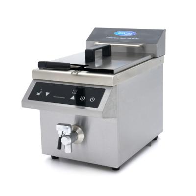 Fritéza - 8 l - 1 koš - indukční - s vypouštěcím kohoutkem | MAXIMA 09371090