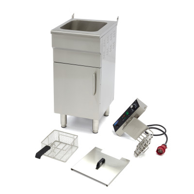 Maxima Fritéza - 16 l - 1 koš - s vypouštěcím kohoutem a stojanem - 400 V |  09365155