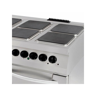 Maxima Sporák Premium - 6 hořáků - elektrický - tříplotýnkový - s troubou - hloubka 90 cm |  09398526