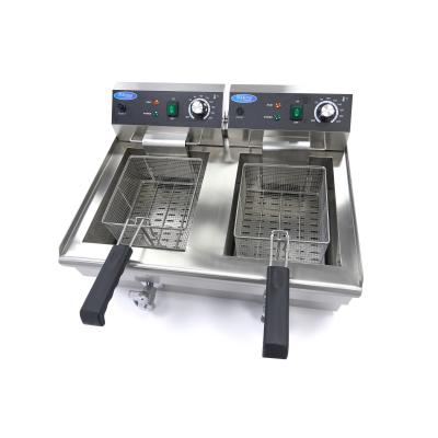 Fritéza 2 x 13 l s vypouštěcím kohoutkem - dvojitý koš | MAXIMA 09365231