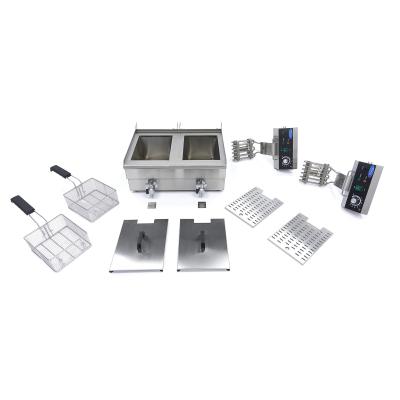 MAXIMA 09365229 | Fritéza - 2 x 10 l - 2 koše - s vypouštěcím kohoutem