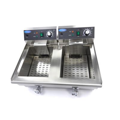 Fritéza 2 x 13 l s vypouštěcím kohoutkem - dvojitý koš | MAXIMA 09365231