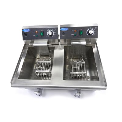 Fritéza 2 x 13 l s vypouštěcím kohoutkem - dvojitý koš | MAXIMA 09365231