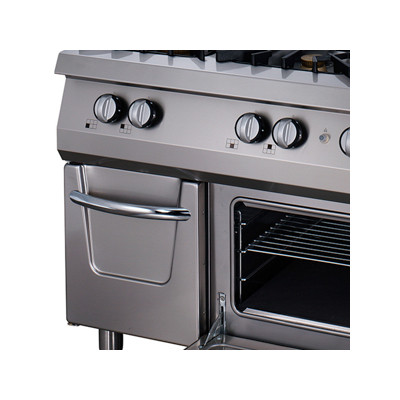 Maxima Sporák Premium - 6 hořáků - plynový - tříplotýnkový - s troubou - hloubka 90 cm |  09398502