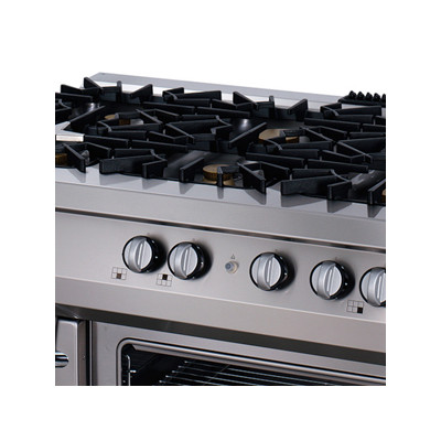 Maxima Sporák Premium - 6 hořáků - plynový - tříplotýnkový - s troubou - hloubka 90 cm |  09398502