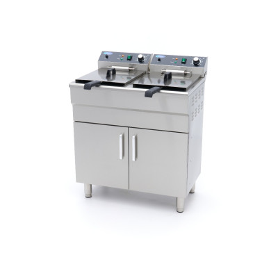 Maxima Fritéza - 2 x 16 l - 2 koše - s vypouštěcím kohoutem a stojanem - 230 V |  09365158