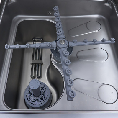 Maxima Myčka nádobí s odsavačem par - 50 x 50 cm - s oplachovým a mýdlovým čerpadlem - digitální displej - 400V |  09211008