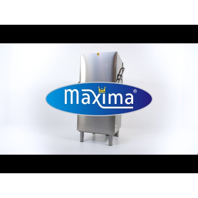 Maxima Průchozí myčka nádobí - 50x50cm - s odtokem, pomocným oplachem a mýdlovými čerpadly - 400V |  09240080