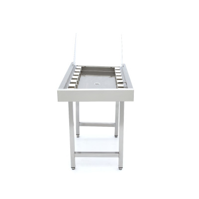 Maxima Nerezový rovný válečkový stůl - pro TUNELOVÁ MYČKA s automatickým posunem myčky nádobí |  09240121