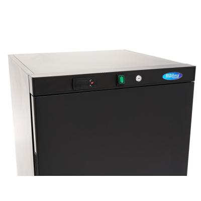 Lednice - 200 l - 3 nastavitelné police - černá | MAXIMA 09405002