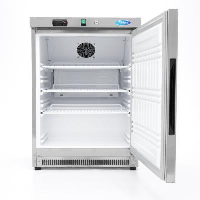 Lednice - 200 l - 3 nastavitelné police - nerezová ocel | MAXIMA 09405004