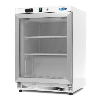 Mrazící skříň - 200 l - bílá - se skleněnými dveřmi | MAXIMA 09405007