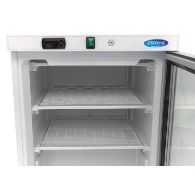 Maxima Mrazící skříň - 200 l - bílá - se skleněnými dveřmi |  09405007