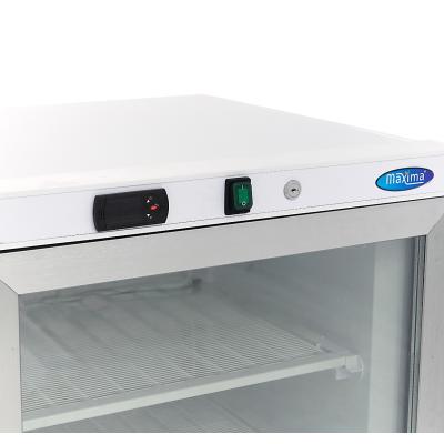 Mrazící skříň - 200 l - bílá - se skleněnými dveřmi | MAXIMA 09405007