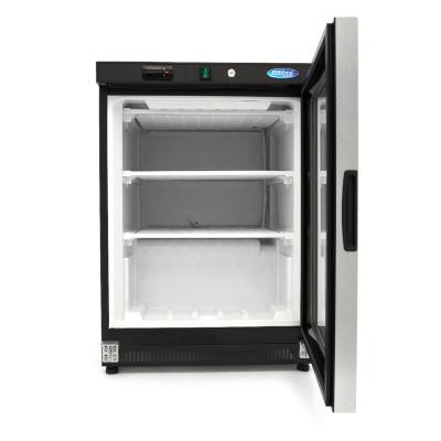 Mrazící skříň - 200 l - černá - se skleněnými dveřmi | MAXIMA 09405009