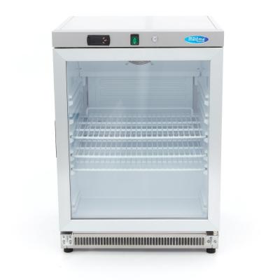 MAXIMA 09405010 | Chladnička - 200 l - nerezová ocel - se skleněnými dveřmi