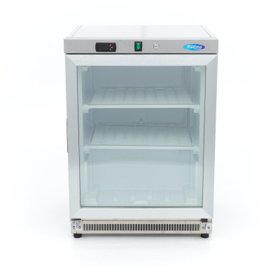 Maxima Mrazící skříň - 200 l - nerezová ocel - se skleněnými dveřmi |  09405011