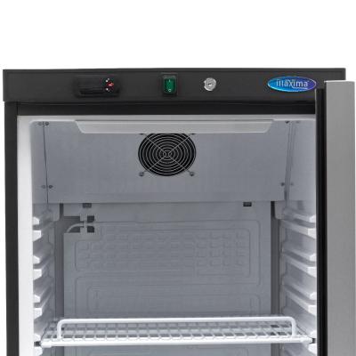 Lednice - 400 l - černá - se skleněnými dveřmi | MAXIMA 09405020