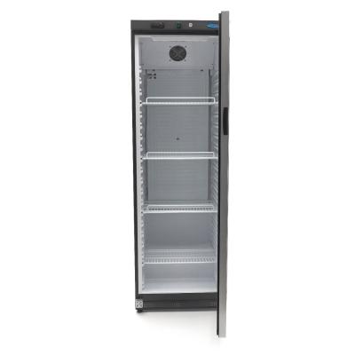 Lednice - 400 l - černá - se skleněnými dveřmi | MAXIMA 09405020